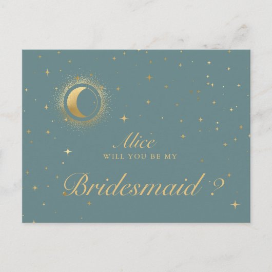 Pastel Hemelboog Ma Bride maid Briefkaart (Voorkant)