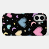 Pastel Hemellich Hartjes & Sterren | Schattig Esth Case-Mate iPhone Case (Achterkant (horizontaal))