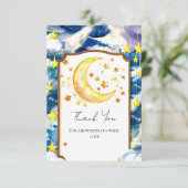 Pastel hemels hemels Baby shower Bedankkaart (Staand voorkant)