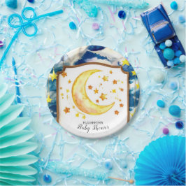 Pastel hemels hemels Baby shower Papieren Bordje