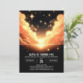 Pastel Hemelse Hemelse Digitale Verjaardag Kaart (Staand voorkant)