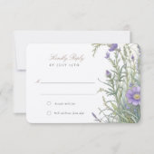 Pastel Herbal Garden Wedding RSVP Card Kaart (Voorkant)