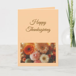 Pastel Herfst Bloemen Thanksgiving Kaart