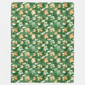 PASTEL HERFST COLORED AUTUMN LEAVES FLEECE DEKEN (Voorkant)