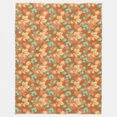 PASTEL HERFST COLORED AUTUMN LEAVES FLEECE DEKEN (Voorkant)