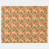 PASTEL HERFST COLORED AUTUMN LEAVES FLEECE DEKEN (Voorkant (Horizontaal))