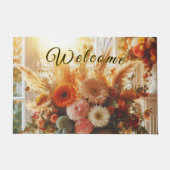 Pastel Herfst Flowers Welcome Mat (Voorkant)