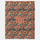 Pastel herfst gedempt kleuren terracotta deken (Voorkant)