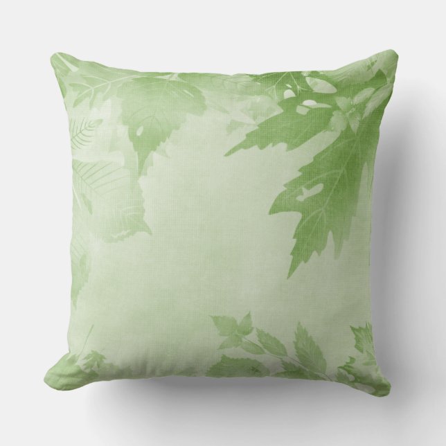 PASTEL HERFST GROENE BLADEREN KUSSEN (Voorkant)