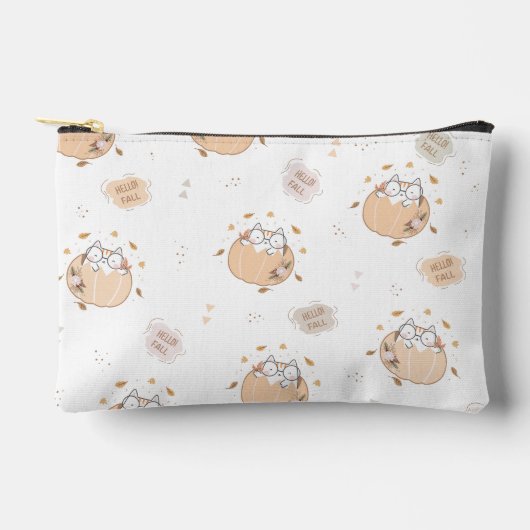 Pastel herfst knuffelkatten etui (Voorkant)
