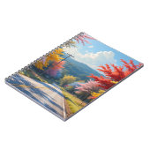 Pastel herfst landweg aquarel notitieboek (Linkerzijde)