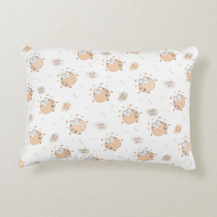 Pastel herfst Moppige katten Accent Kussen