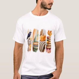 PASTEL HERFST THEMA HERFSTPENSEELSTREKEN T-SHIRT