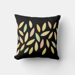 Pastel herfstbladerenpatroon kussen