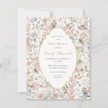 Pastel Herfstgans Pompoen Baby Shower