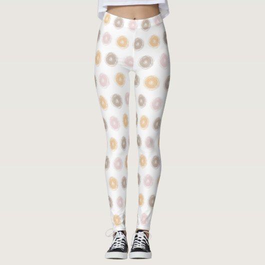 Pastel herfstkleuren leggings (Voorkant)