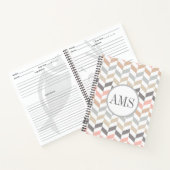 Pastel Herringbone Monogram Recipe Notitieboek (Binnen)
