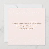 Pastel  Herten Luxe Naam Kerst Kaart (Achterkant)