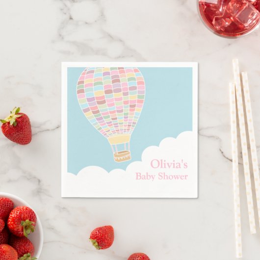 Pastel Hete Luchtballon Baby shower Leveringen Servetten (Insitu)