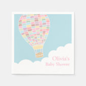Pastel Hete Luchtballon Baby shower Leveringen Servetten (Voorkant)