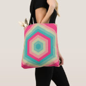 Pastel hexa radiantie tote bag (Dichtbij)