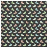 Pastel Hiking Boots op Black Pattered Stof (Swatch)