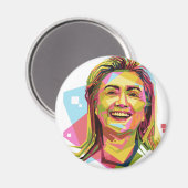 pastel Hillary Clinton Magneet (Voorkant / Achterkant)