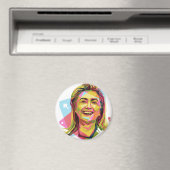 pastel Hillary Clinton Magneet (Insitu (Vaatwasser))