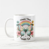 Pastel Hippie "Happy Mind Happy Life" Koffiemok (Links)