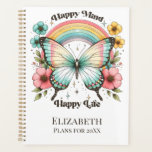 Pastel Hippie "Happy Mind Happy Life" Planner<br><div class="desc">Retro Pastel Hippie "Happy Mind Happy Life" Planner voor haar.</div>