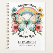 Pastel Hippie "Happy Mind Happy Life" Planner (Voorkant)