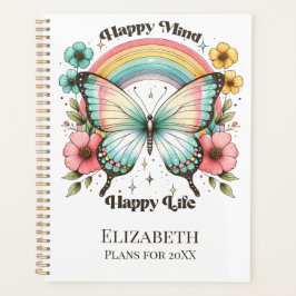 Pastel Hippie "Happy Mind Happy Life" Planner