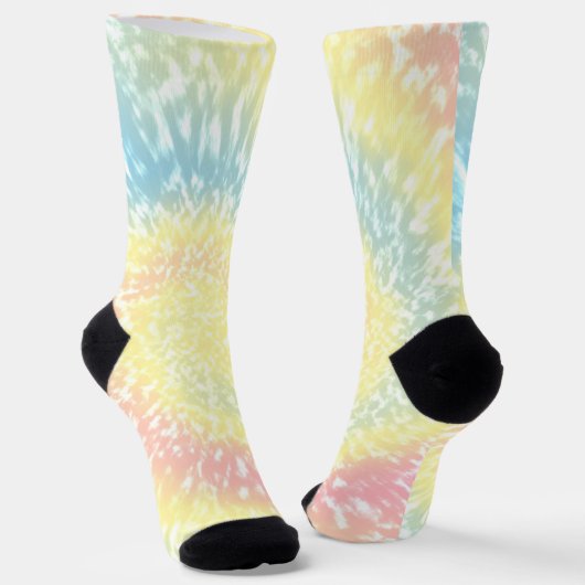 Pastel Hippy Tie Dye Sokken (Gebogen)