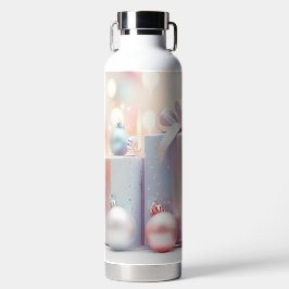 PASTEL HOLIDAY CHRISTMAS PRESENTS AND BALLS WATERFLES