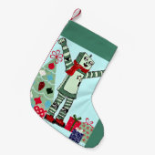  Pastel Holiday Robot Boy, Boom, Gifts Kleine Kerstsok (Voorkant (Hangend))