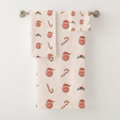 Pastel Holiday Towels Groovy 70s Bathroom Joy Bad Handdoek (Insitu)