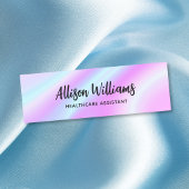 Pastel Holografie Modern Script Logo Business Naamplaatje