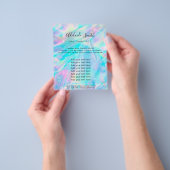 pastel holografisch iriserend nepproduct flyer (Hand)