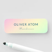 Pastel Holografische Esthetisch Esthetisch Naamplaatje (In situ)