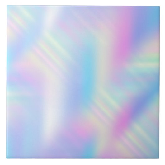 Pastel Holografische Gradiënt Iridescent Tegeltje (Voorkant)