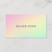 Pastel Holografische Moderne Estheticus Visitekaartje (Voorkant)