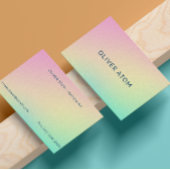 Pastel Holografische Moderne Estheticus Visitekaartje