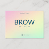 Pastel Holografische Na Zorg Brow Instructie Visitekaartje (Voorkant)