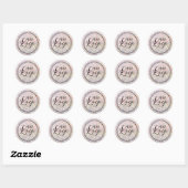 Pastel Holografische Peach Glitter Blur Logo Ronde Sticker (Vel)