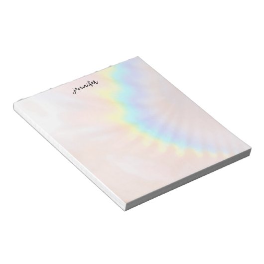 pastel holografische regenboog notitieblok (Schuin)