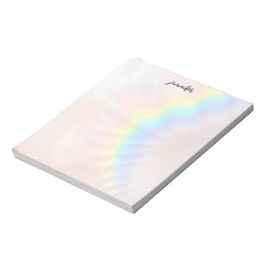 pastel holografische regenboog notitieblok (Linkerzijde)