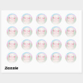 Pastel Holografische Roze Glitter Body Butter Labe Ronde Sticker (Vel)
