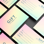 Pastel Holografische Salon Certificaat Gift Kaart