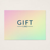 Pastel Holografische Salon Certificaat Gift Kaart (Voorkant)