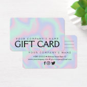 Pastel Holografische Textuur Gift Kaart (Bureau)